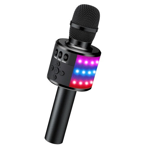 BONAOK Bluetooth Wireless Karaoke Microphone, 4-in1 Portable Handheld Mic with LED Lights, Karaoke Player for Kids, Adults BONAOK Bluetooth Wireless Karaoke Microphone, 4-in1 Portable Handheld Mic with LED Lights, Karaoke Player for Kids, Adults